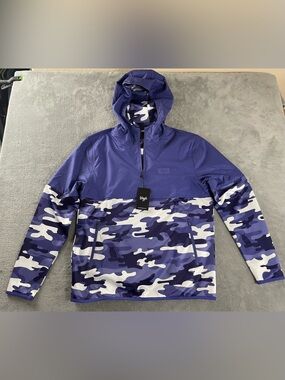 Waggle Zenith Night Owl 1/4 Zip Golf Hoodie Purple Camo NWT Mens Size Medium NEW